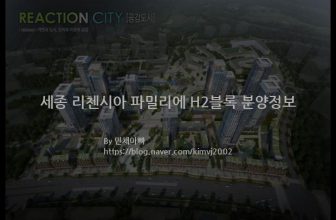 세종 리첸시아 파밀리에 H2블록 분양정보(2021년 세종특별자치시 산울동)