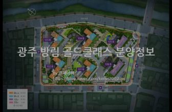 광주 방림 골드클래스 분양정보(2021년 광주광역시 남구)