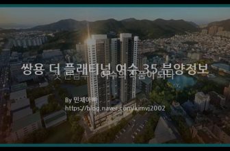 쌍용 더 플래티넘 여수 35 분양정보(2022년 전라남도 여수시)