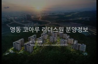 영동 코아루 리더스원 분양정보(2022년 충청북도 영동군)